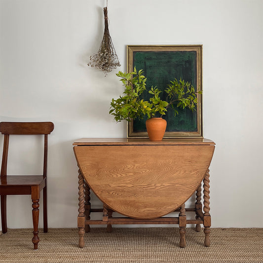 English Oak Gateway Leg Table