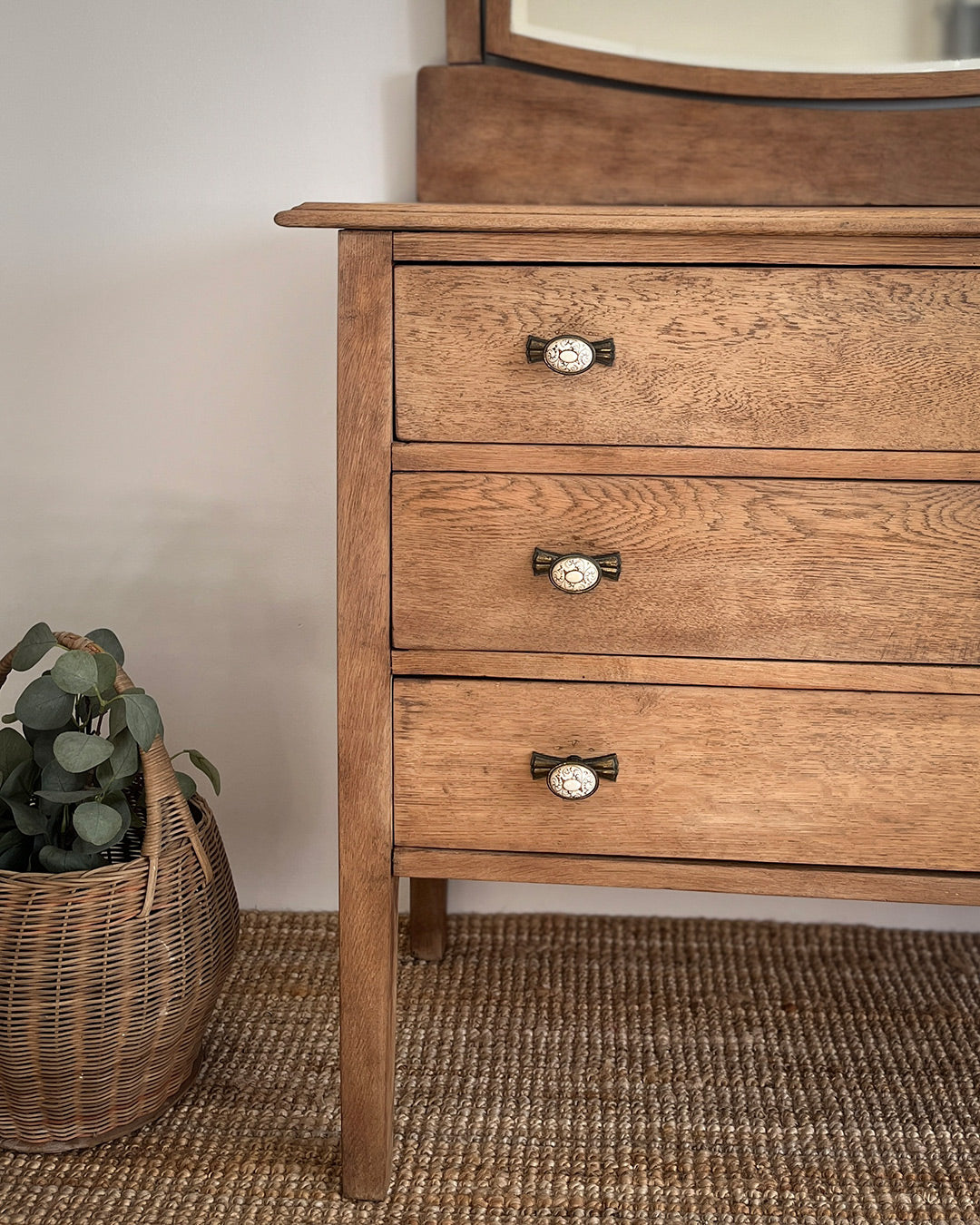 English Oak dresser with mirror