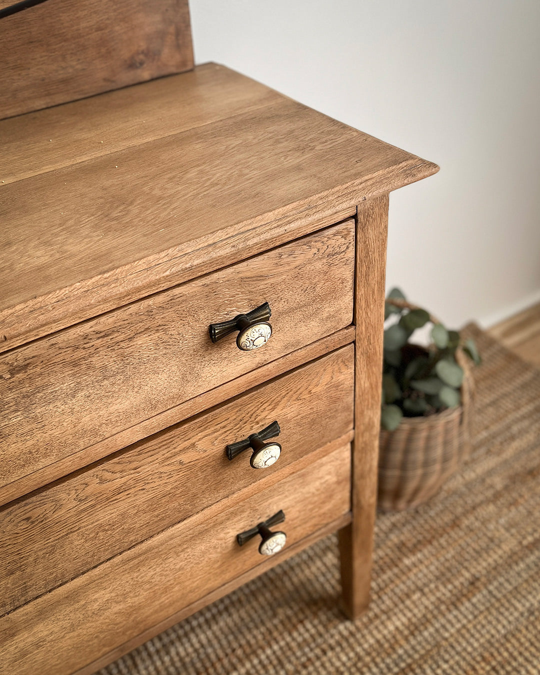 English Oak dresser with mirror