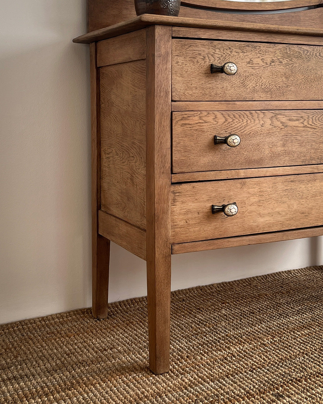 English Oak dresser with mirror