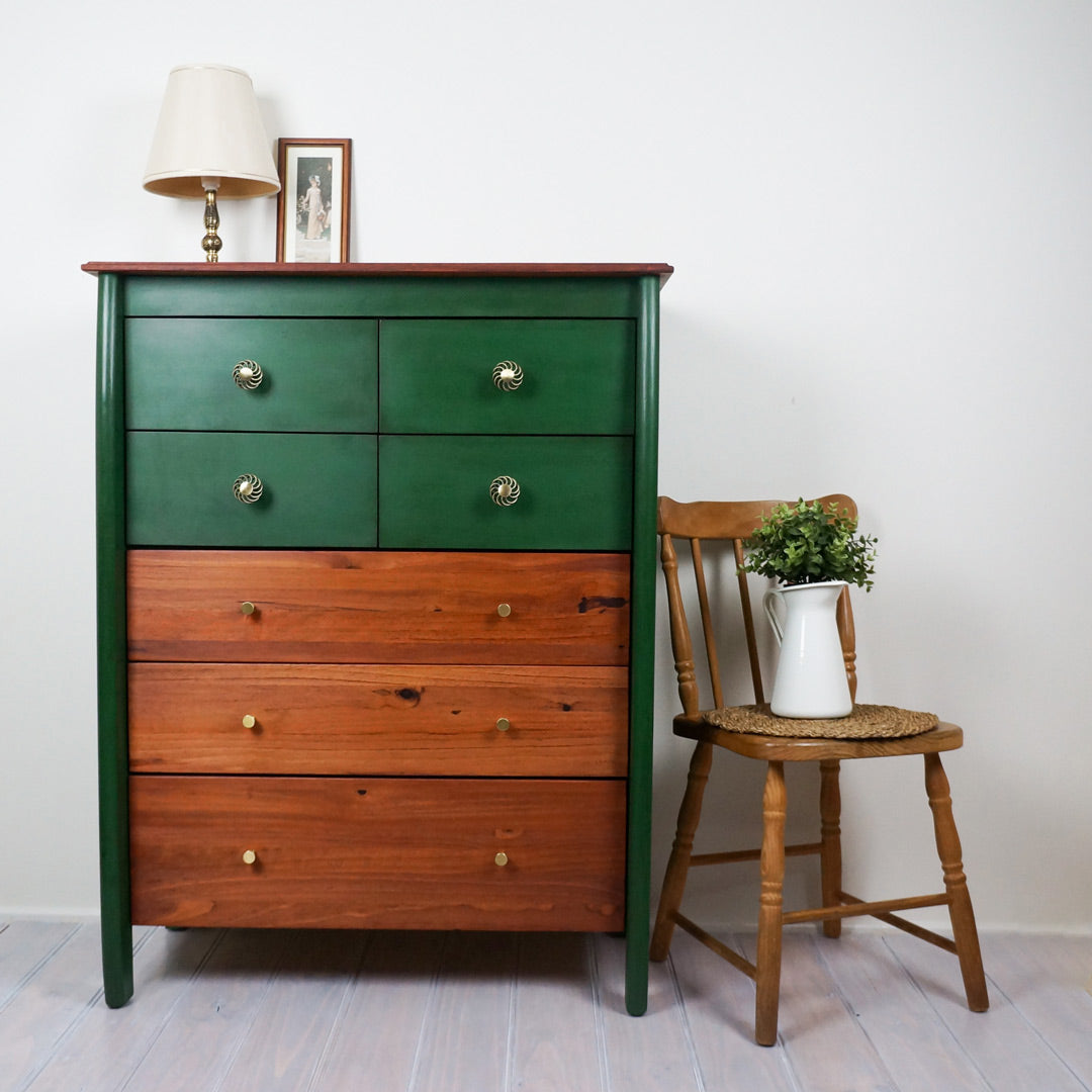 Green chest of drawers