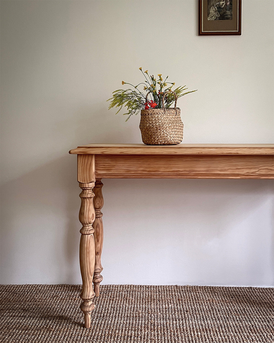 Pine console table