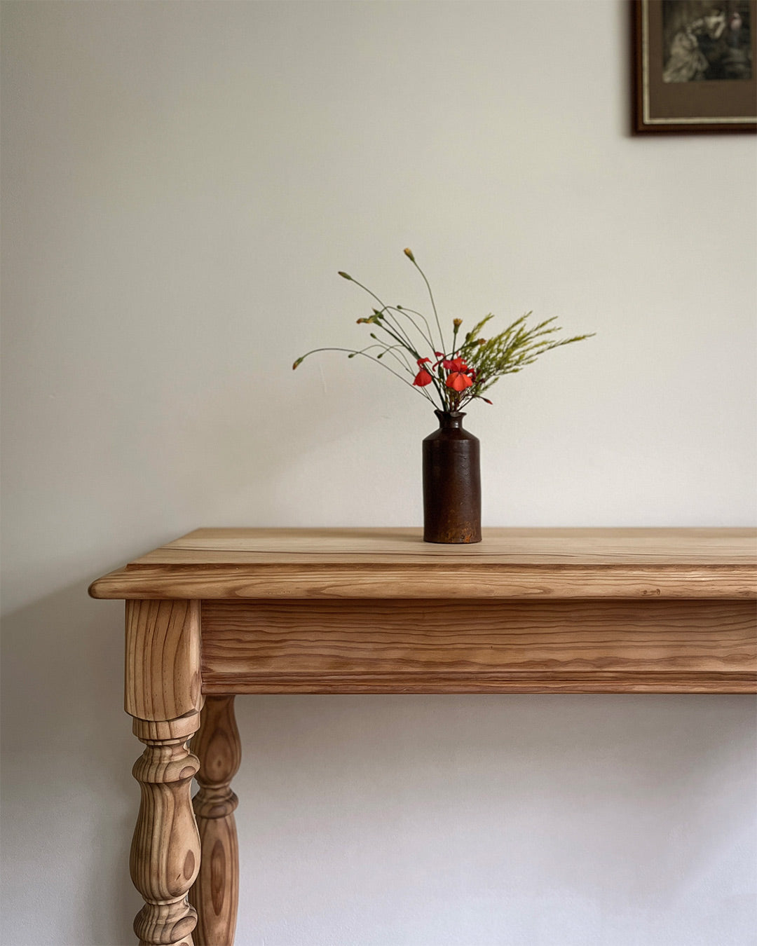 Pine console table