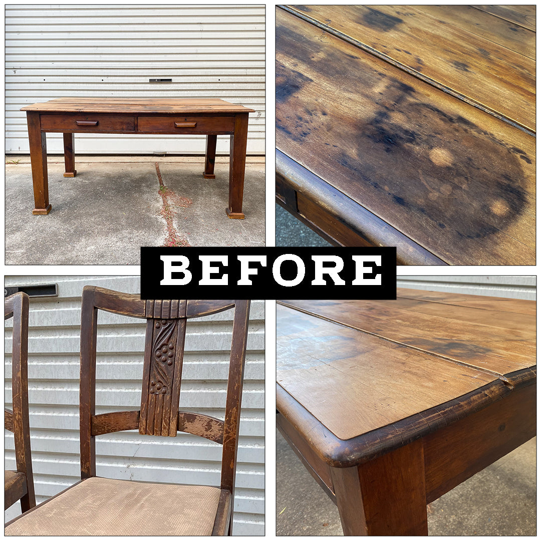 Restoration of vintage table and chair – J&Furniture