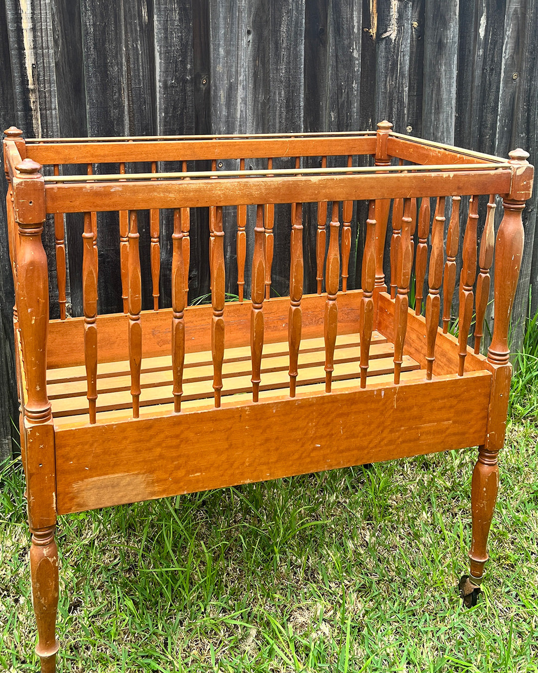 Vintage oak cot